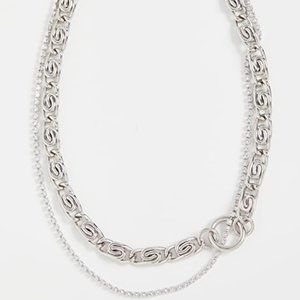 JUSTINE CLENQUET Silver Telly Choker Necklace